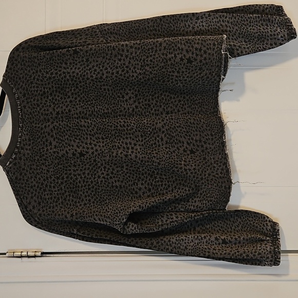 Z Supply Sweatshirt Womens Medium Oversized Pullover stars distress - Picture 4 of 5